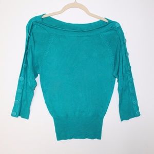 Teal Sweater (Quarter Sleeve)